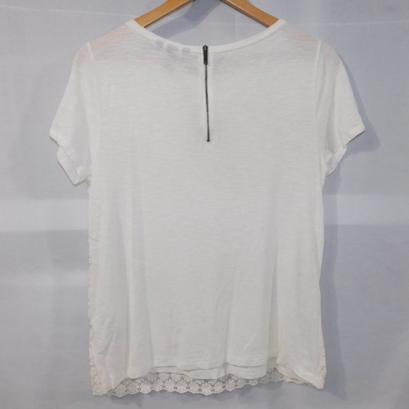 Lands  End Womens 10-12 Crochet Overlay Top - Picture 10 of 11